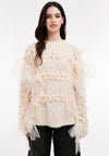 TOPSHOP Kira Ribbon Knit Jumper, Ivory Cream