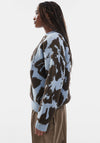 TOPSHOP Stacy Jacquard Crew Neck Jumper, Blue