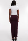 TOPSHOP Josie Ruched Maxi Skirt, Burgundy