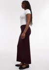TOPSHOP Josie Ruched Maxi Skirt, Burgundy