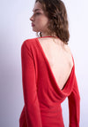 TOPSHOP Jessie Cowl Back Mini Dress, Red