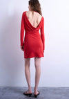 TOPSHOP Jessie Cowl Back Mini Dress, Red