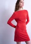 TOPSHOP Jessie Cowl Back Mini Dress, Red