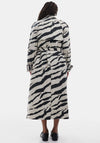 TOPSHOP Elina Zebra Trench Coat, Black