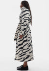 TOPSHOP Elina Zebra Trench Coat, Black