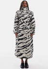 TOPSHOP Elina Zebra Trench Coat, Black