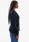 TOPSHOP Brit V Neck Cardigan, Navy