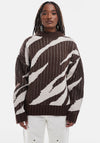 TOPSHOP Elinor Oversize Chunky Knit Jumper, Brown