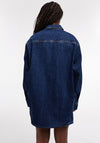 TOPSHOP Madison Denim Shacket, Medium Blue