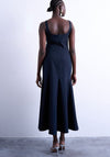 TOPSHOP Simone Square Neck Midi Dress, Navy