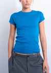 TOPSHOP Faya Everday Fitted T-Shirt, Blue Sapphire