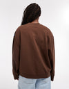 TOPSHOP Glea Oversized Graphic Sweatshirt, Brown