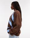 TOPSHOP Glea Oversized Graphic Sweatshirt, Brown