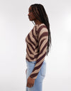 TOPSHOP Ivika Long Sleeve Top, Wine