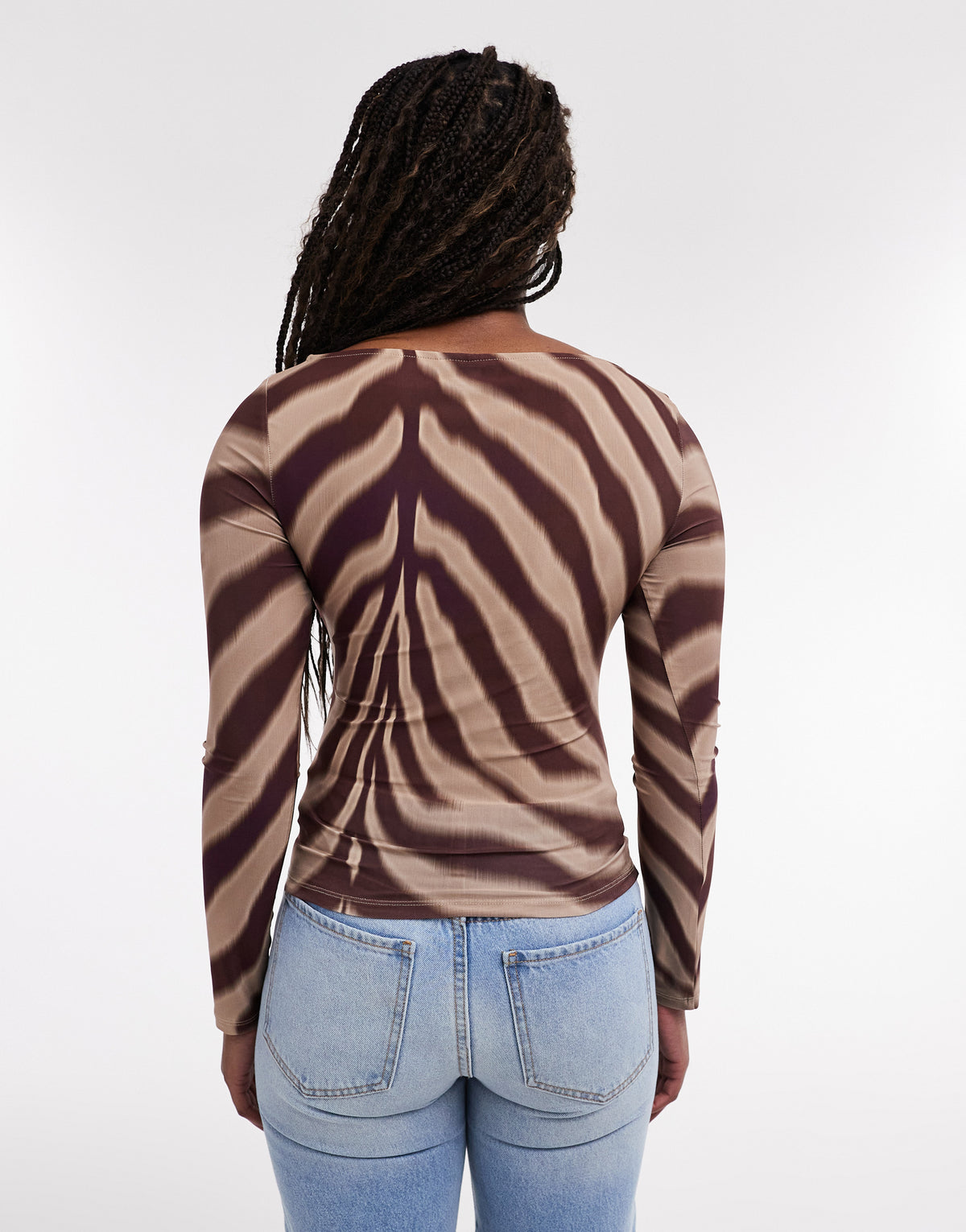 TOPSHOP Ivika Long Sleeve Top, Wine