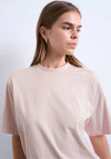 TOPSHOP Julina Basic Cotton T-Shirt, Light Pink