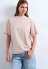 TOPSHOP Julina Basic Cotton T-Shirt, Light Pink