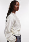 TOPSHOP Joyce Ruched Side Top, White