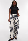 TOPSHOP Cicely Faux Leather Cow Print Trousers, Black