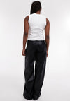TOPSHOP Cicely Faux Leather Trousers, Black