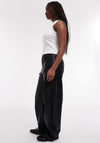 TOPSHOP Cicely Faux Leather Trousers, Black