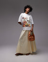TOPSHOP Isla Oversized Graphic Tee, White