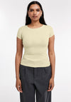TOPSHOP Everyday Short Sleeve Top, Yellow