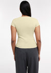 TOPSHOP Everyday Short Sleeve Top, Yellow