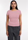 TOPSHOP Everyday Short Sleeve Top, Pink Cosmos