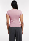TOPSHOP Everyday Short Sleeve Top, Pink Cosmos
