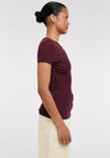 TOPSHOP Everyday Short Sleeve Top, Burgundy