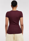 TOPSHOP Everyday Short Sleeve Top, Burgundy