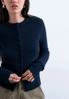 TOPSHOP Sia Button Knit Cardigan, Navy