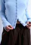 TOPSHOP Sia Button Knit Cardigan, Alaskan Blue