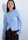 TOPSHOP Sia Button Knit Cardigan, Alaskan Blue