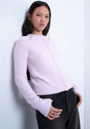 TOPSHOP Sia Button Knit Cardigan, Pink Cosmos