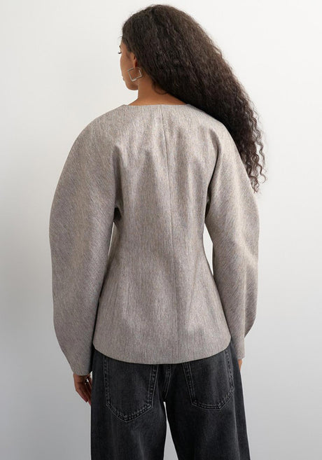 TSTONA COLLARLESS BLAZER WVN