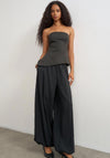 TOPSHOP Tascha Asymmetric Bandeau Top, Brown
