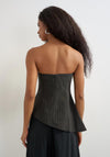 TOPSHOP Tascha Asymmetric Bandeau Top, Brown