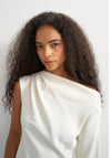 TOPSHOP Tena One Shoulder Top, Cream