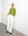 TOPSHOP Flora Ribbed Knitted Cardigan, Green