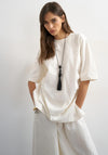 TOPSHOP Rikka Oversized Knit T-Shirt, Ivory Cream