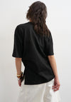 TOPSHOP Rikka Oversized Knit T-Shirt, Black