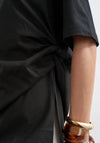 TOPSHOP Rikka Oversized Knit T-Shirt, Black