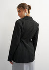 TOPSHOP Tiri Tie Waist Blazer, Black