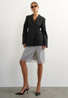 TOPSHOP Tiri Tie Waist Blazer, Black