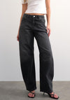 TOPSHOP Barrell High Rise Jeans, Faded Black