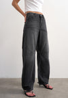 TOPSHOP Barrell High Rise Jeans, Faded Black