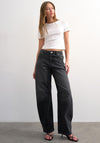 TOPSHOP Barrell High Rise Jeans, Faded Black