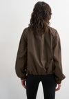 TOPSHOP Hiva Techy High Neck Jacket, Brown